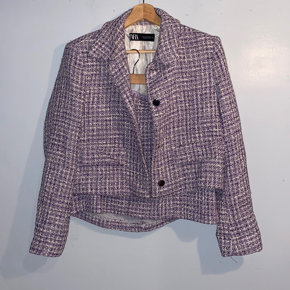 Women's Purple Tweed Jacket